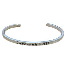 Sterling Silver Jeremiah 29:11 Know Plan Religious Inspiration Quote Bracelet